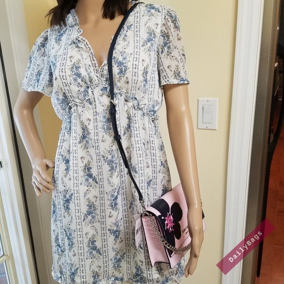 KATE SPADE CONVERTIBLE GRAND FLORA CROSSBODY PINK - Picture 11 of 13